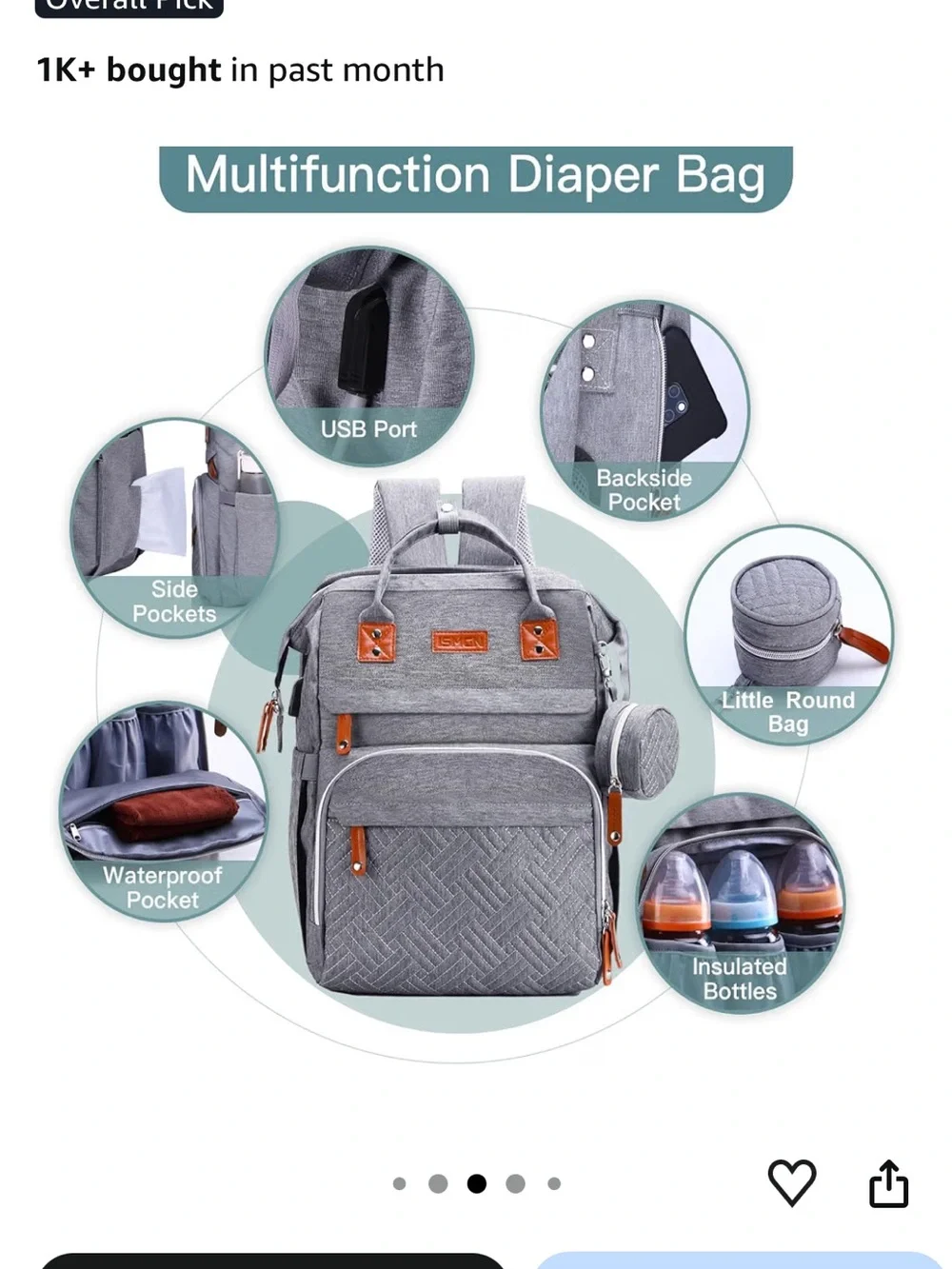 Multi-Function Baby Diaper Bag Backpack